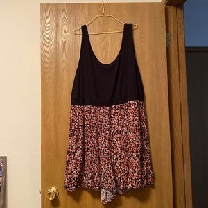 Torrid Black and Floral Romper Size 3
